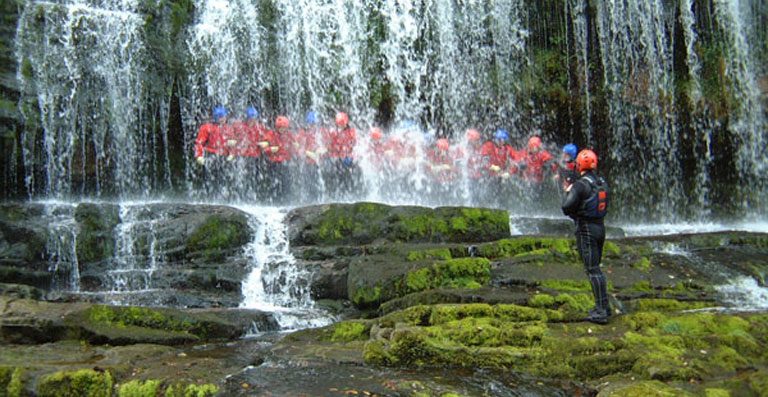 Canyoning on activity weekend