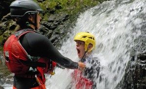 Outdoor learning for schools gorge walking activity