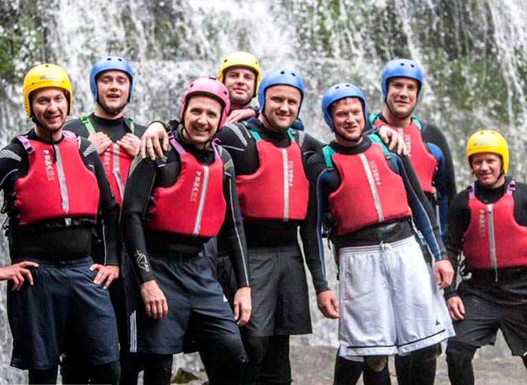 canyoning in the Brecon Beacons