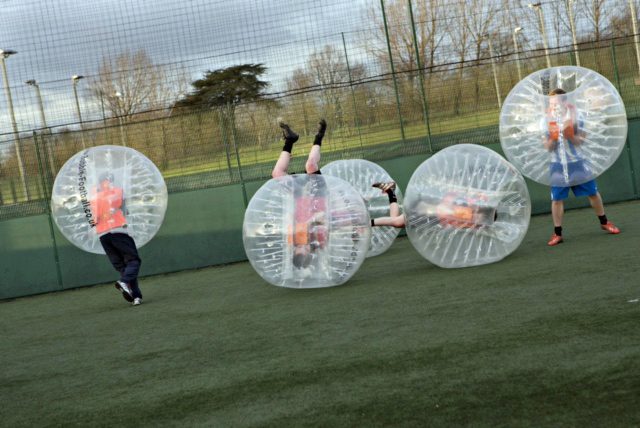 Bubble Football for activity idea